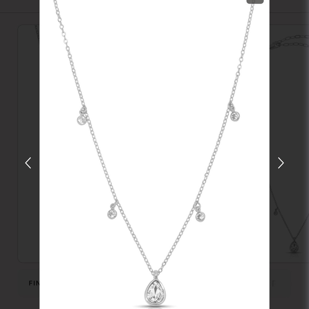 Dripping in Crystals Drop Necklace
